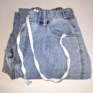 Women's Drawstring Blue Cargo Baggy Jeans Size Small